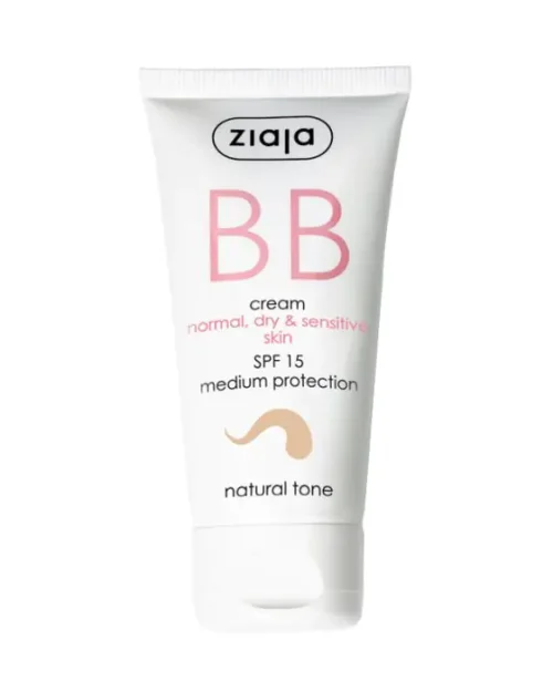 BB CREAM PARA PIEL SECA, SENSIBLE, DESHIDRATADA O NORMAL SPF 15 TONO NATURAL – ZIAJA