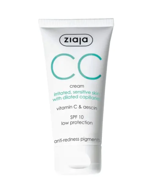 CC CREAM CORRECTORA PARA PIEL IRRITADA Y SENSIBLE – ZIAJA