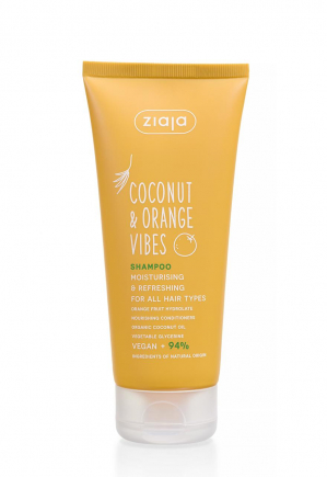 CHAMPÚ HIDRATANTE Y REFRESCANTE COCONUT & ORANGE VIBES – ZIAJA